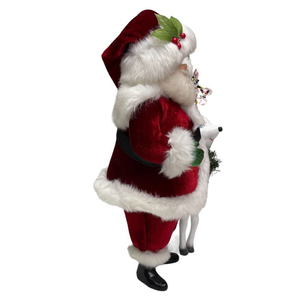 Katherine's Collection Mistletoe Santa with Reindeer Christmas Decorative Figure - Picture 2 of 9